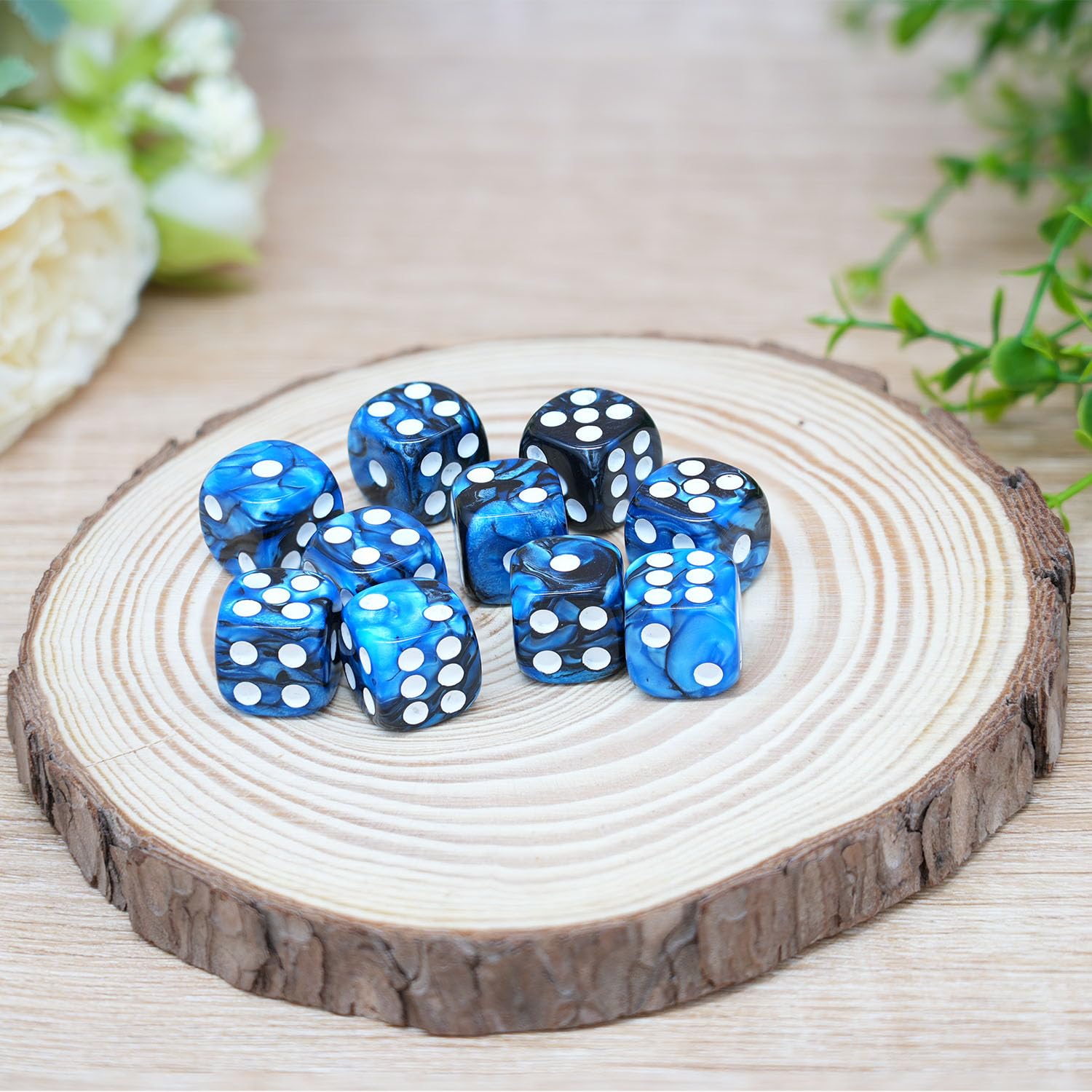 10 Stück D6-Würfel 16 Mm Aus Acryl – Violettblau Für RPG, DND, MTG & Brettspiele