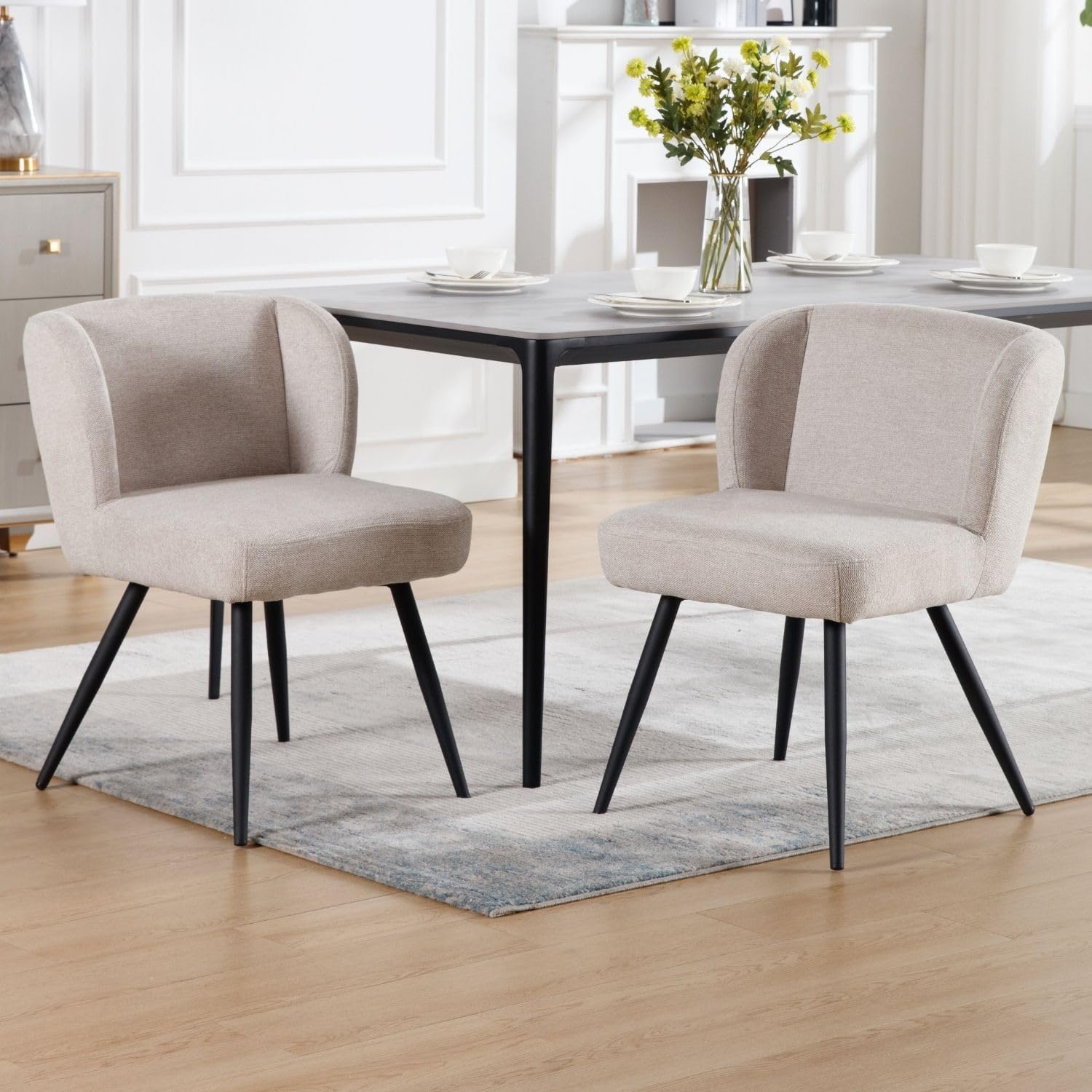 WOLTU 1 Piece Kitchen Dining Chair Linen Upholstered chair Living Room ...
