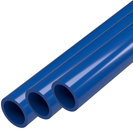 FORMUFIT PVC Pipe, 3/4" Size, (1.050" Actual OD) Sch 40 Furniture Grade, Blue (40"L x 3-Pack) DIY Structural for Greenhouse, Garden, Dog Agility and Maker Projects - P034FGP-BL-40x3