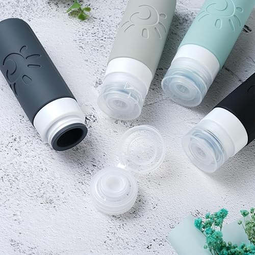 Miniatura 3 de Botellas de viaje para artículos de tocador, recipientes de viaje aprobados por la TSA de 3 onzas, a prueba de fugas, accesorios de viaje líquidos