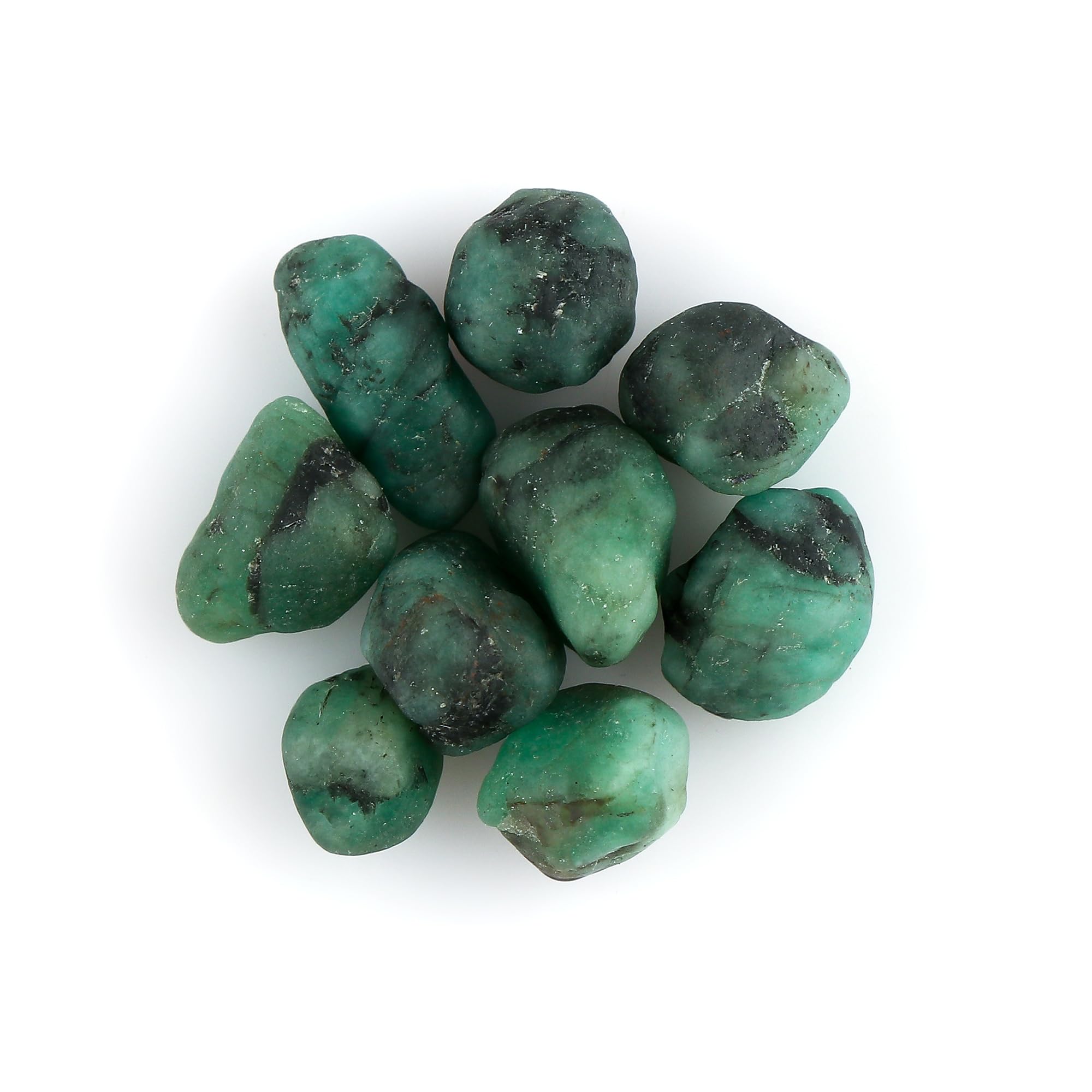 CRYSTALINESCRYSTALINES (30cts) High Grade Natural Emerald Gemstone, Wholesale Rough Stones, Loose Bulk Supplies, DIY Jewelry Making, Reiki & Healing Crystals, May Birthstones, Gems Gift (8 to 10pcs) (8 to 16mm)