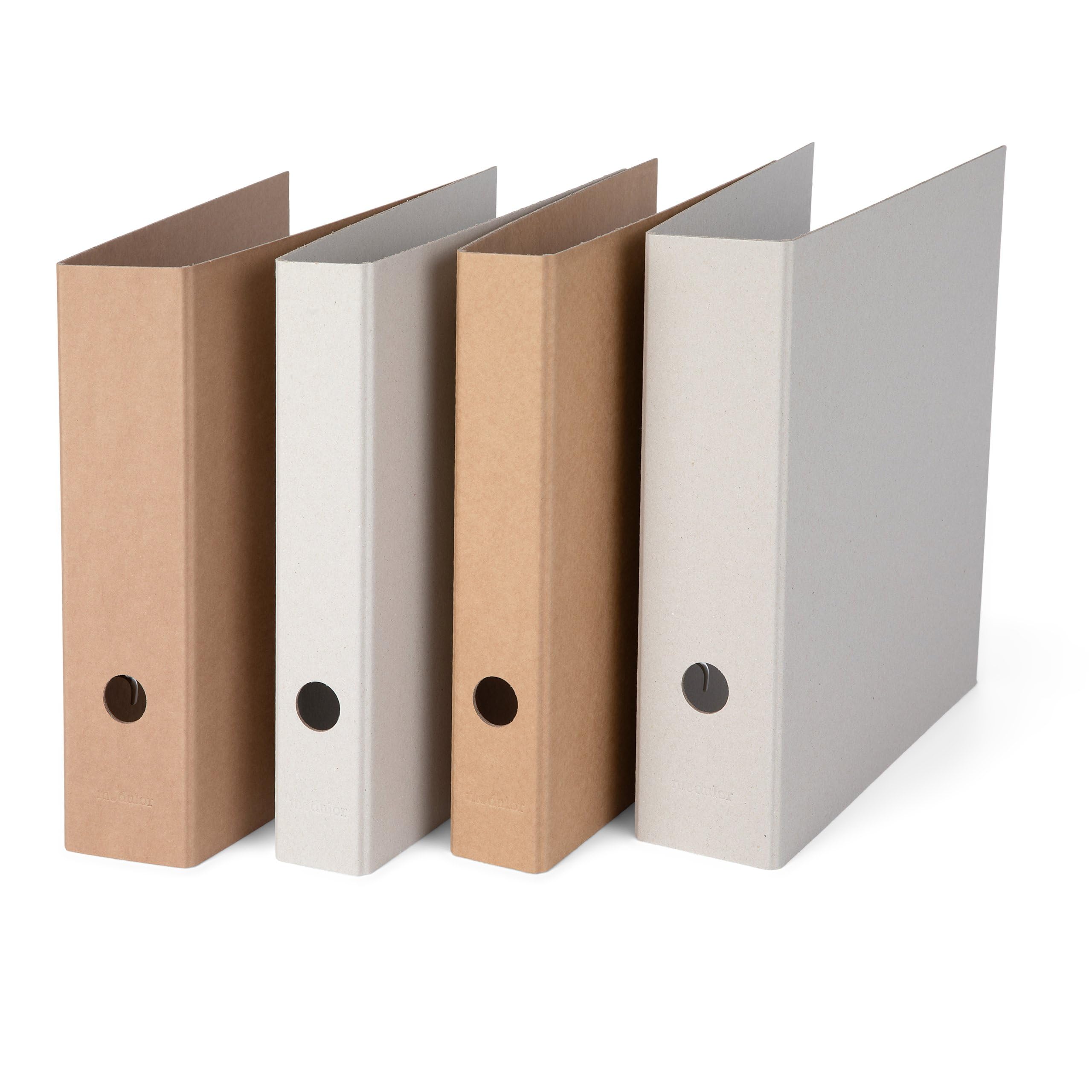 Ordner DIN A4 - mit 50 mm Rückenbreite, 10er-Set, Grau | Ordner aus unkaschierter Buchbinderpappe, FSC/PEFC-zertifiziert; mit Hebelmechanik und Tippklemmer