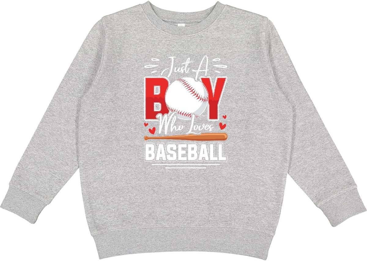 inktastic Just a Boy Who Loves Baseball Youth Sweatshirt