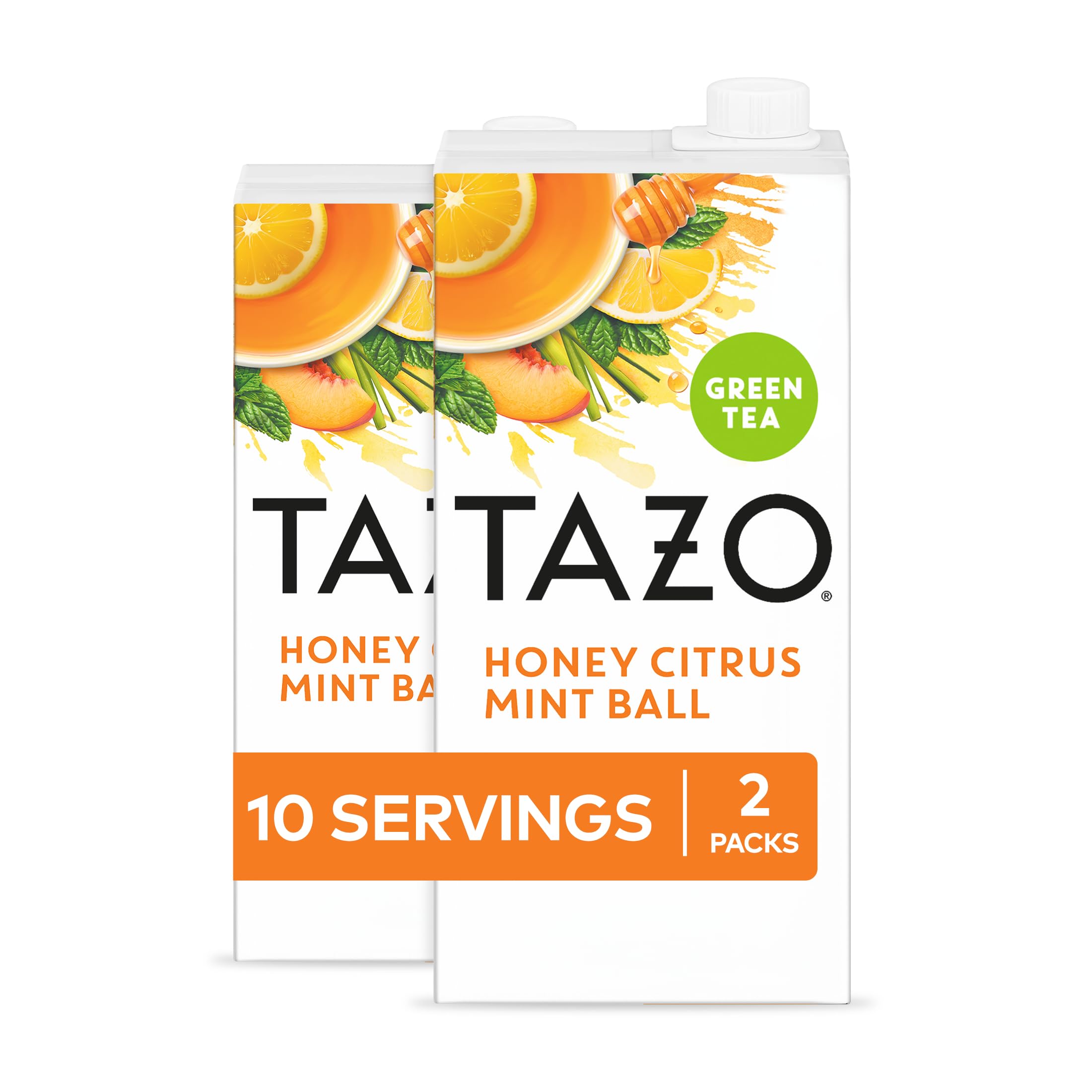 TAZO Honey Citrus Mint Green Tea Concentrate, 32 fl oz, Pack of 2 Honey Citrus Mint Ball 32 Fl Oz (Pack of 2)