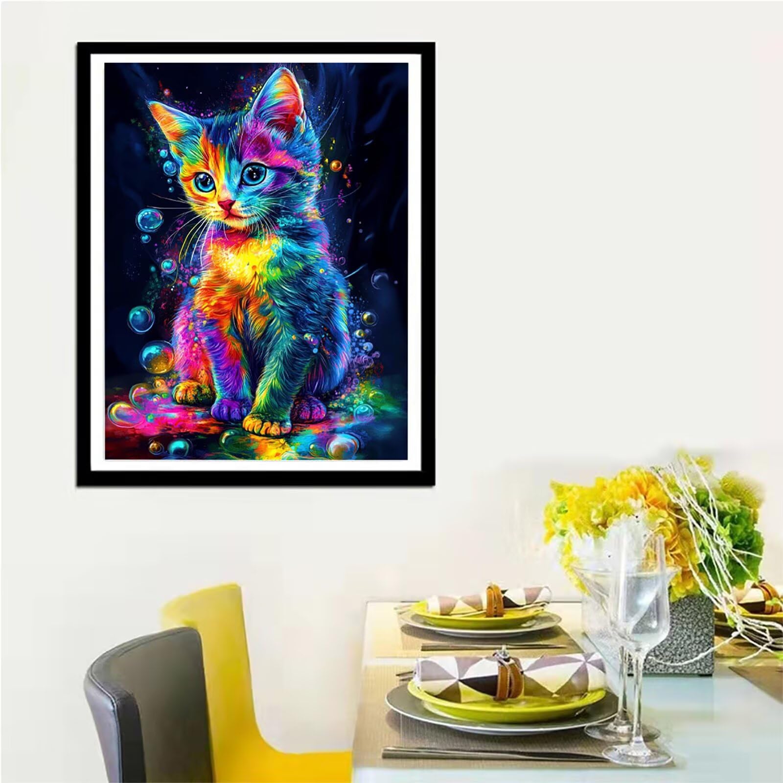 Obraz diamentowy 5D, obraz do malowania diamentami 5D, kolor 90 x 120 cm, okrągły obraz z pełnym nawierceniem, obraz dla dorosłych z akcesoriami, mozaika, zestaw do majsterkowania do relaksu i