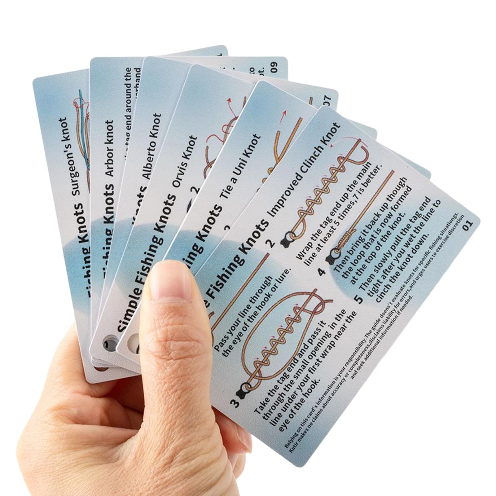 6 Piezas Guía Manual Impermeable de Nudos, 12 Tipos de Nudos, Hojas de Práctica Laminadas Resistentes