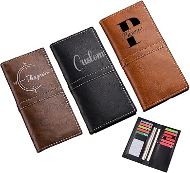 Custom Personalized Long Wallet for Men Women Aesthetic Leather Bifold RFID Stylish Slim Handmade ID Window Credit Cards Holder Inner Zip, Logo Name Monogram Design
