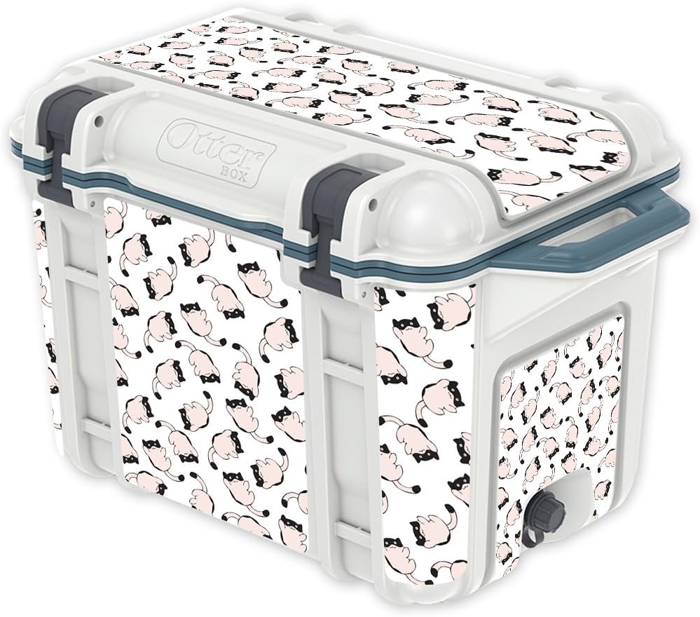 MightySkins (Cooler Not Included) Skin Compatible with OtterBox Venture 45 qt Cooler - Raining Cats | Protective, Durable, and Unique Vinyl Decal wrap Cover | Easy to Apply | Made in The USA