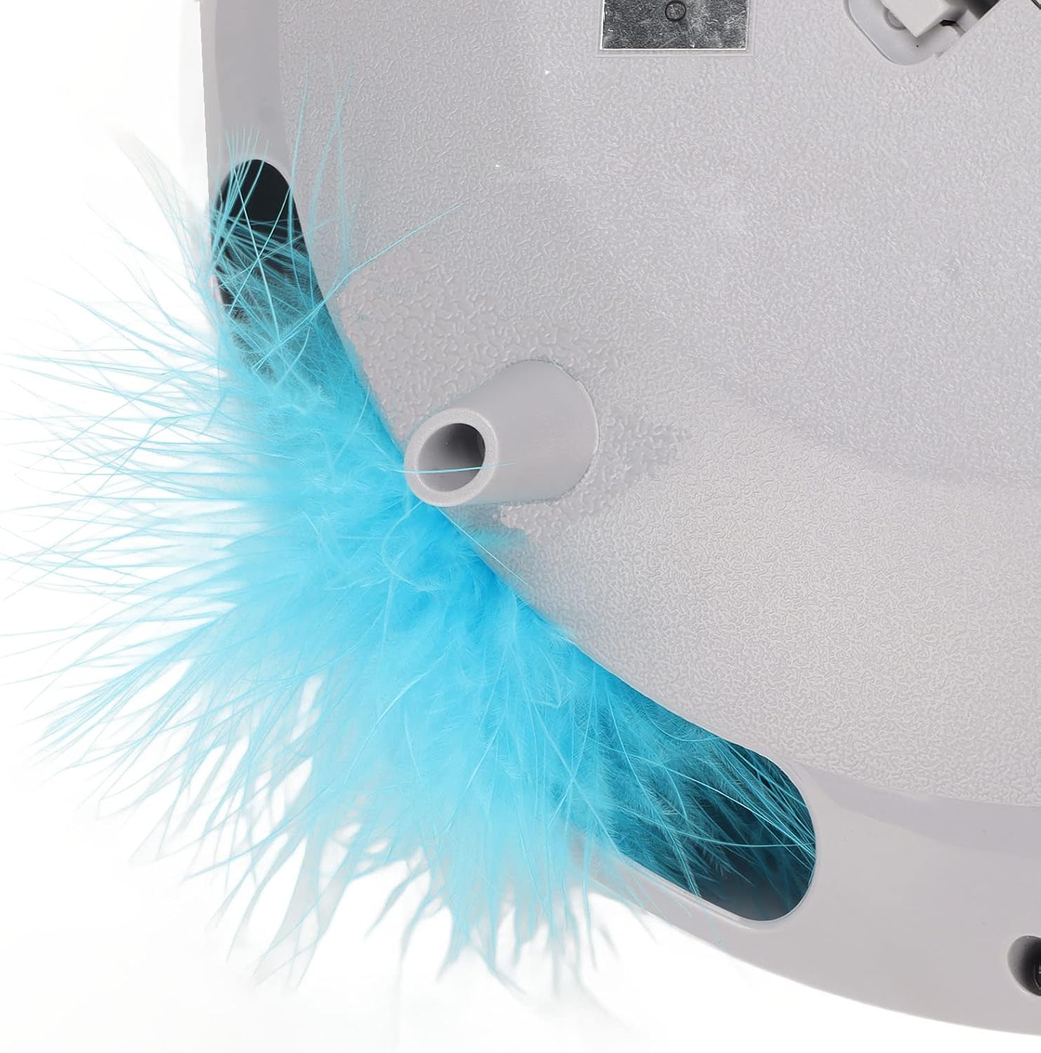 EVTSCAN Cat Electric Feather Toy, Flying Saucer Shape Interactive Funny Cat Toy, Low Noise Boredom Relief Kitten Toy, for Exercise Training