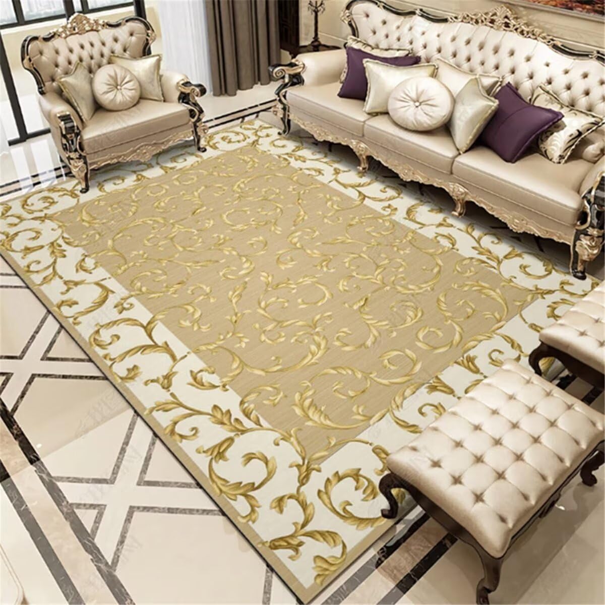 Tapis de salon plante design pour sublimer une salle à manger ou une chambre bébé
