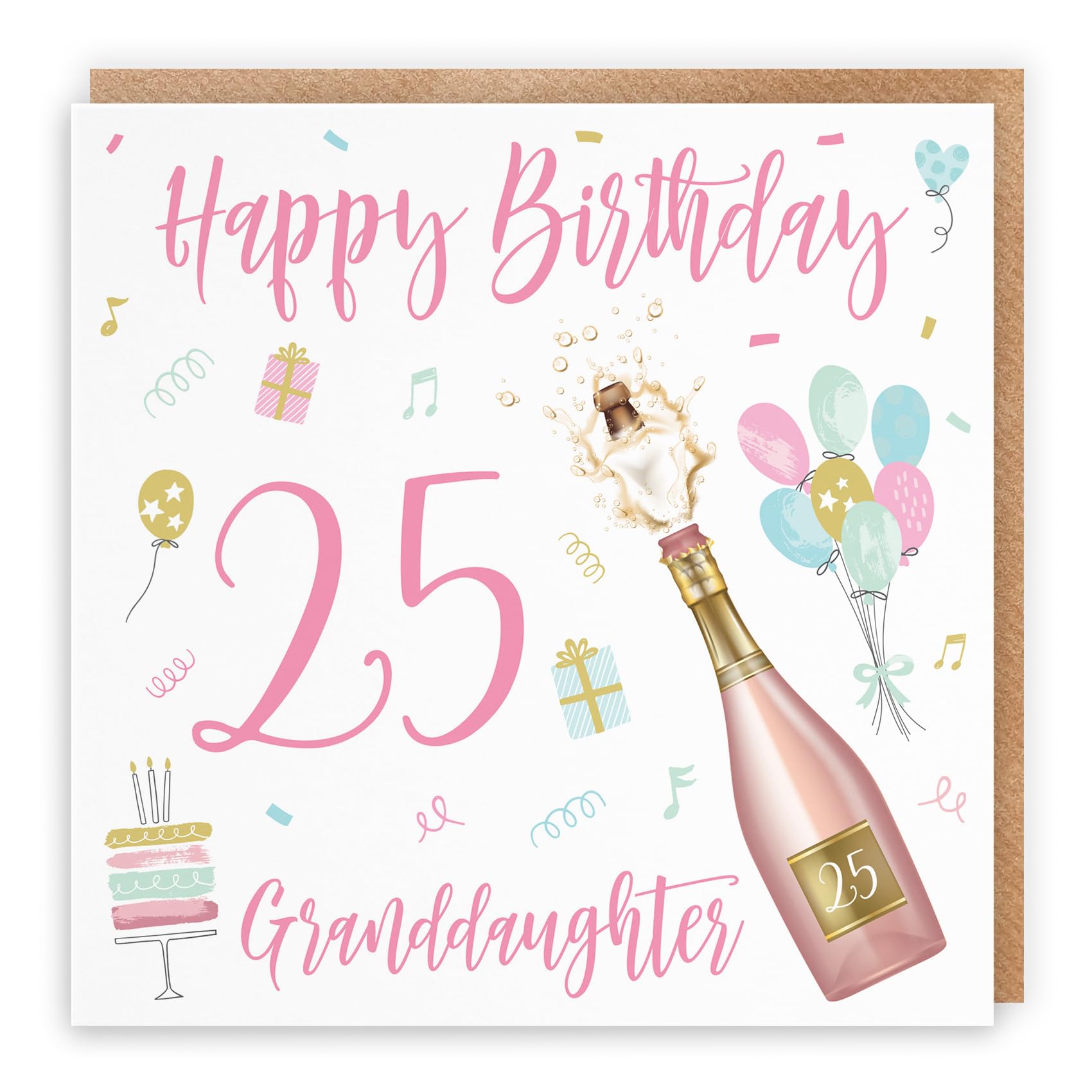 Hunts England - Carte D'anniversaire 25 Ans Pour Petite-fille
