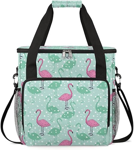 Bolsa de transporte para cafetera de flamenco con estampado de pájaros, para Keurig K-Mini o K-Mini Plus K-Cup Pods, portátil, bolsa de viaje