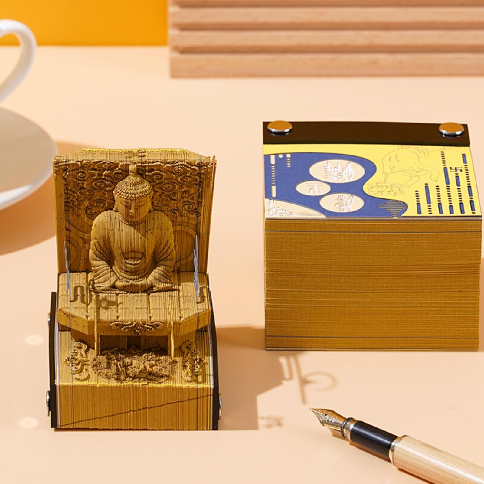 Notatniki 3D, notatnik 3D, grafika 3D, 205 arkuszy papieru do rzeźbienia, artystyczny notatnik, do odrywania papieru, artystyczne podkładki 3D, nieprzywierające karteczki samoprzylepne, papier DIY,