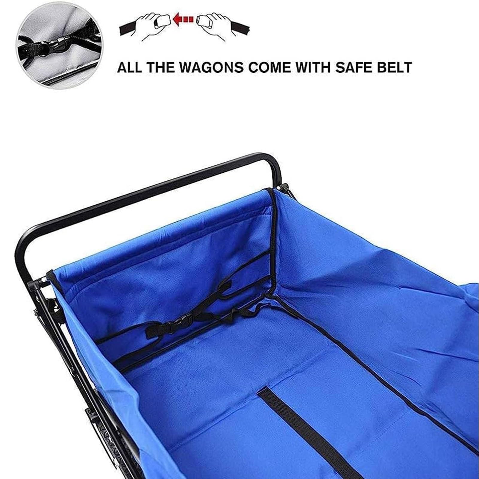 Carrello da Giardino carretto Trasporto Portata 100 kg Giardino con telone Rimovibile Pneumatici per Attrezzature Mano Versatile Adatto per la Spesa all'aperto Viaggi Campeggio(B)