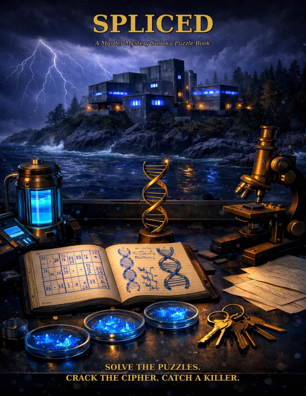 Spliced: A Murder Mystery Sudoku Puzzle Book with 100 Sudoku and Answer Key (Murdoku Murder Mystery Sudoku Puzzle Books)