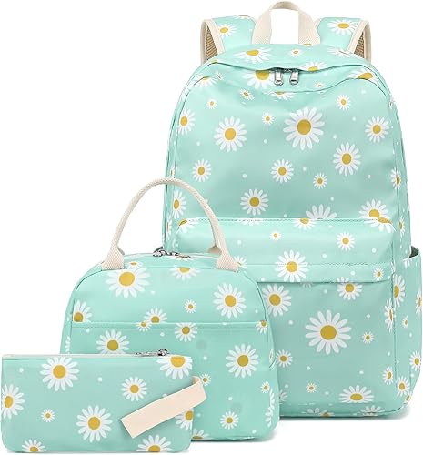Mochila para niñas y niños, mochila escolar para adolescentes, juego de mochila con lonchera y estuche para lápices