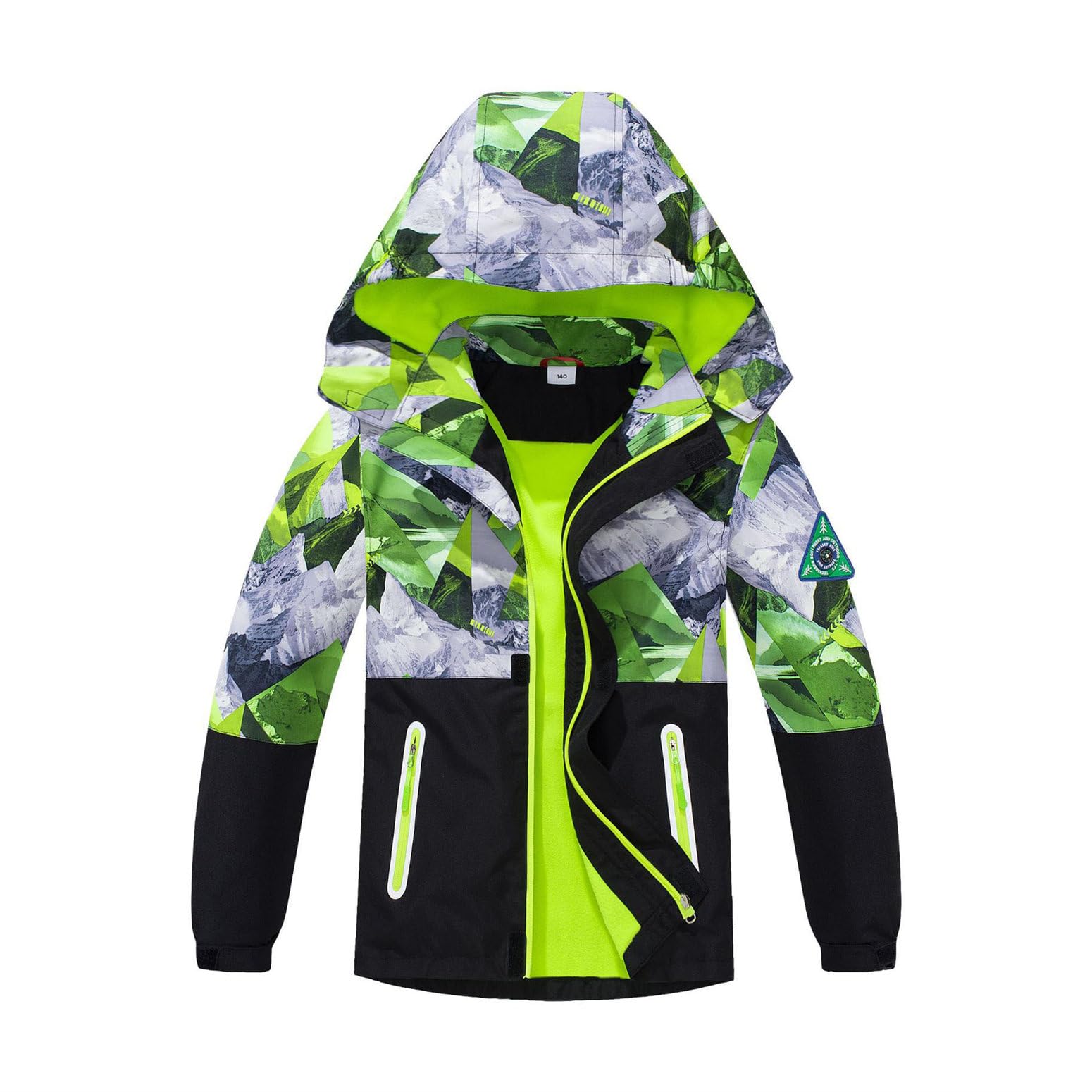 Softshell Giacca Ragazzi da Trekking da Viaggi da Sci Ragazzo Giacca a Vento Foderato in Pile Bambino Primavera Autunno Invernale Mimetico Cappotto Impermeabile Giacca