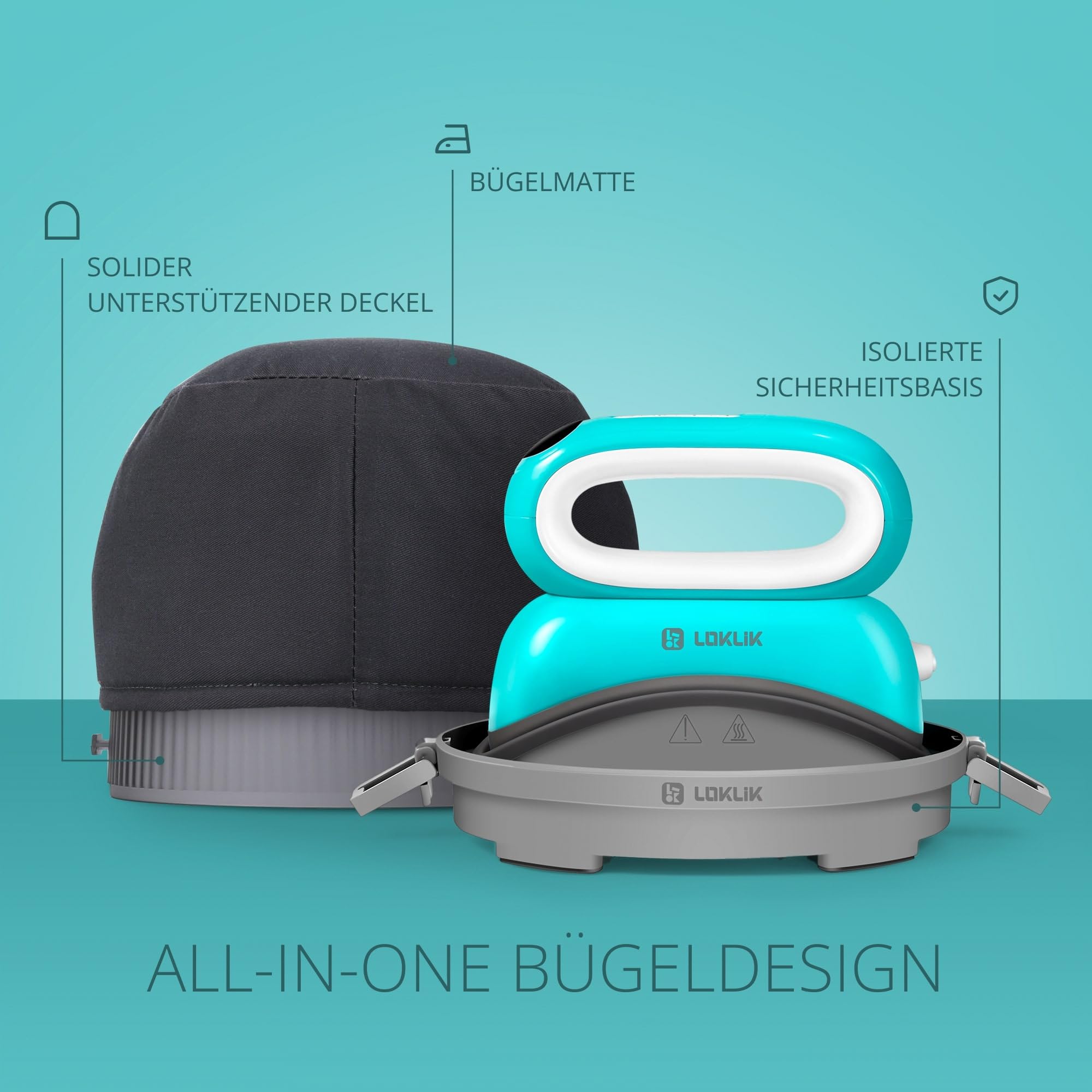 LOKLIK Impress Automatische Heißpressmaschine zum Personalisieren von Kappen, Stoffhüten - Heißpresse - funktioniert mit Vinyl, Sublimation, Thermotransferpapier.