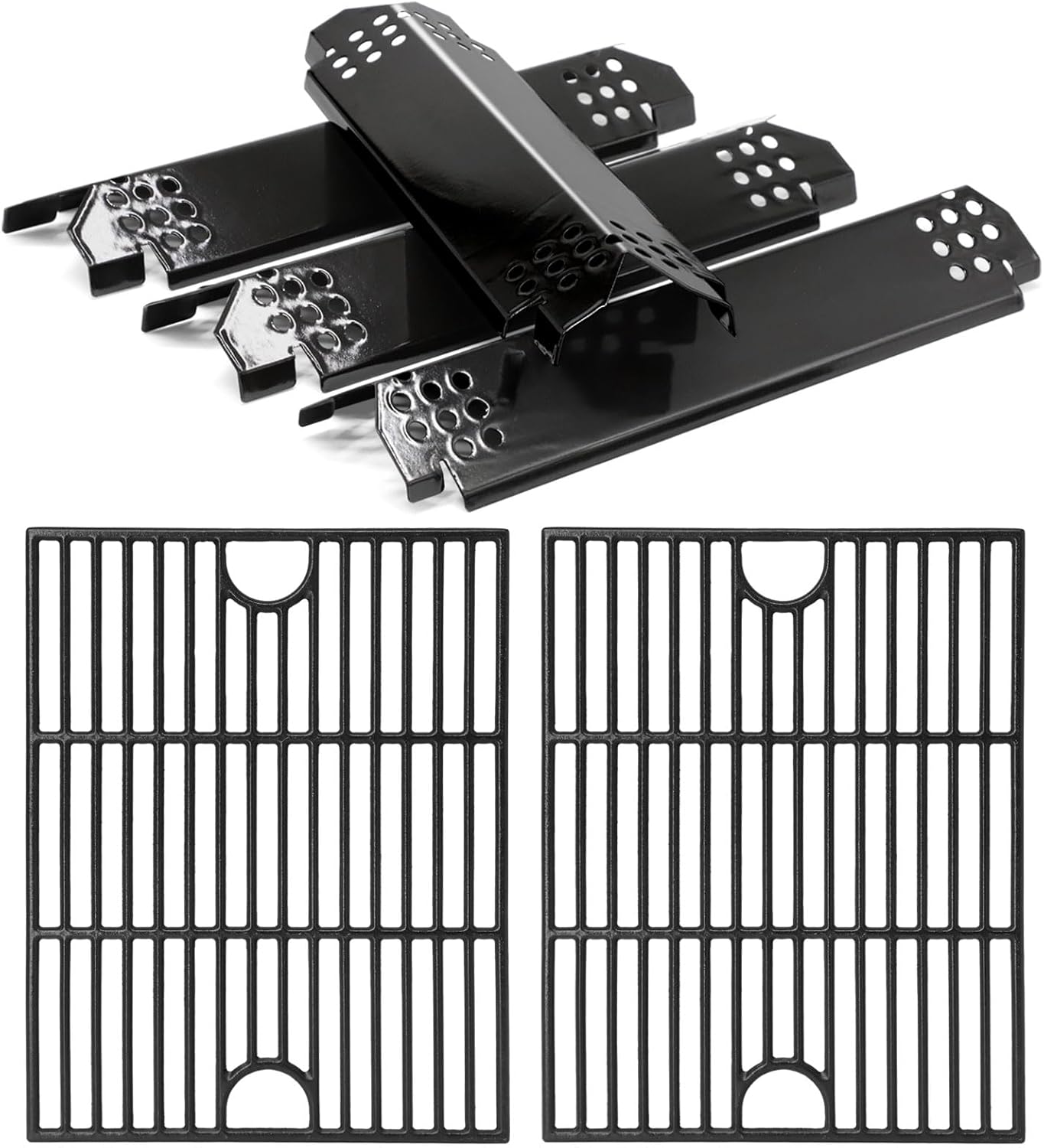 Criditpid Replacement Parts for Nexgrill 4 Burner 720-0830H, 720-0783E, Nexgrill 720-0830D, 720-0830X, 720-0783EH Gas Grill. Grates and Heat Plates for Home Depot Nexgrill 720-0830H Replacement Parts
