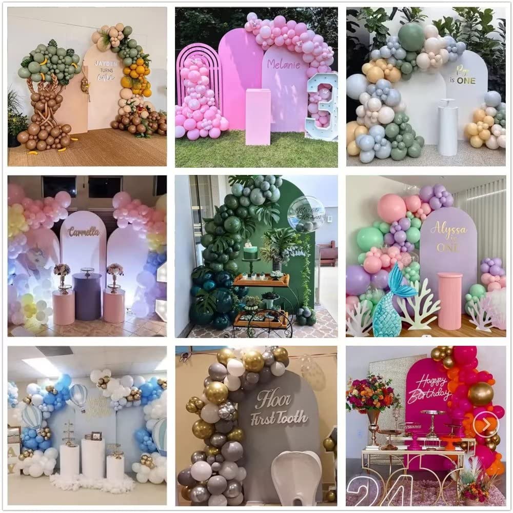 Lot De 3 Housses De Fond Pour Arche De Mariage (1.2m, 1.5m, 1.8m) - Tissu élastique Infroissable Rose - Pour Décoration événement, DIY, Photo Booth - 2