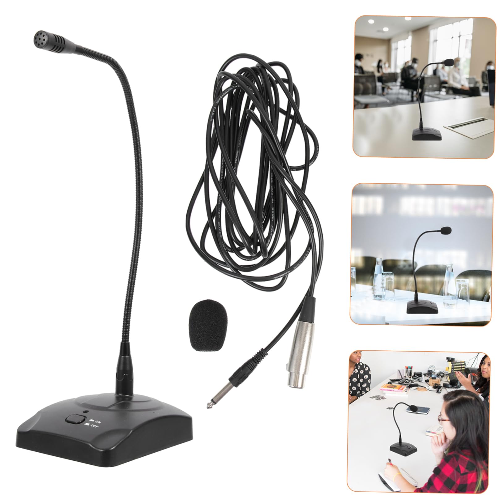 UPKOCH Micrófono De Oficina Compatibilidad Alta Micrófono De Escritorio Práctico Compatible Grabación y Transmisión