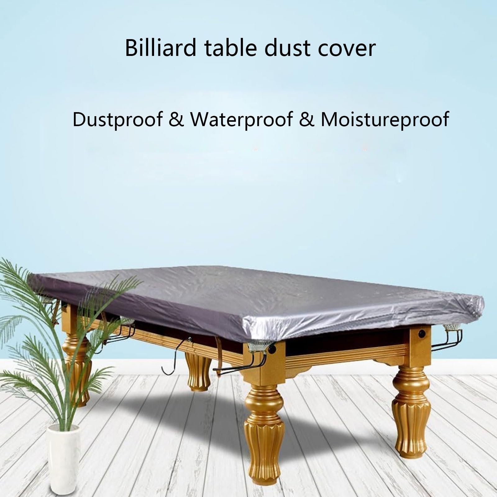 Hoes For Pooltafel Buitenpooltafel Verzwaarde Tafels Elastiek Hoeken Binnen Buiten Het Hele Seizoen Zon Regen Sneeuw Stofbescherming Snookertafelhoezen (Size : 9ft