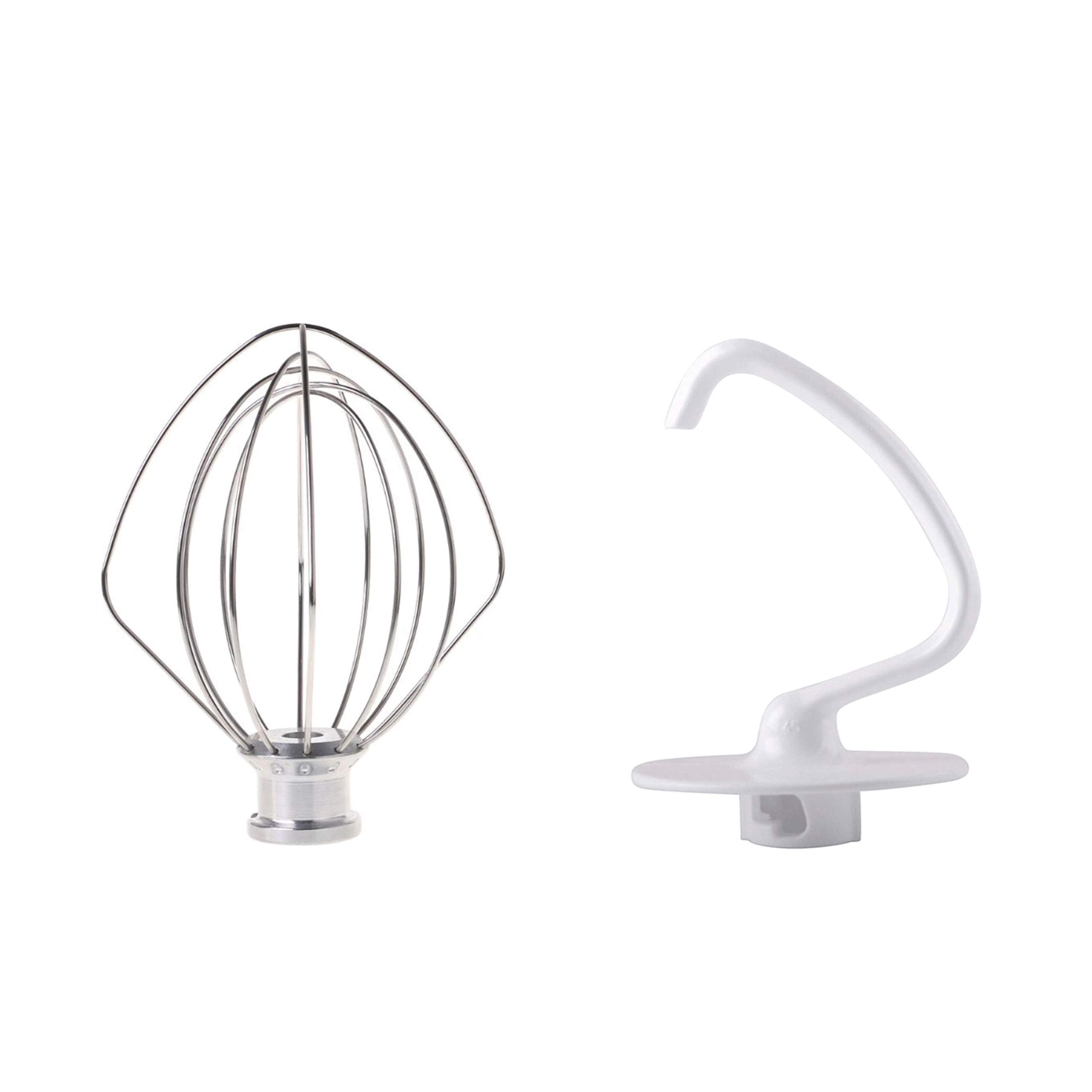Trzepaczka ze stali nierdzewnej i hak do zagniatania ciasta, pasuje do serii Artisan firmy Kitchenaid (K45WW K45DH)
