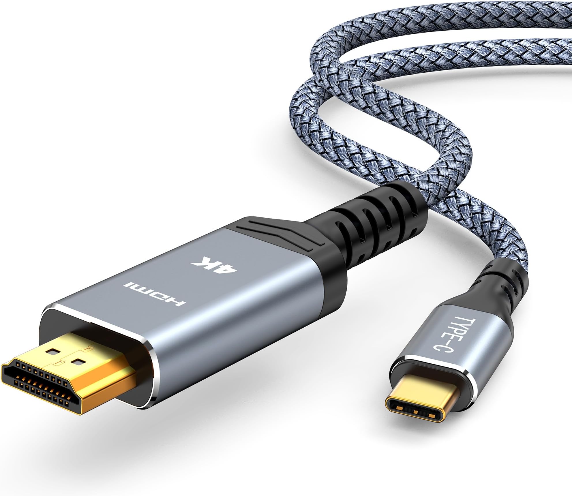 Highwings 4K@60Hz USB C to HDMI Cable 1.8M, [Thunderbolt 3/4 Compatible] Type-C to HDMI Cord for iPhone 16/15 Series, MacBook Pro/Air, iPad, Surface