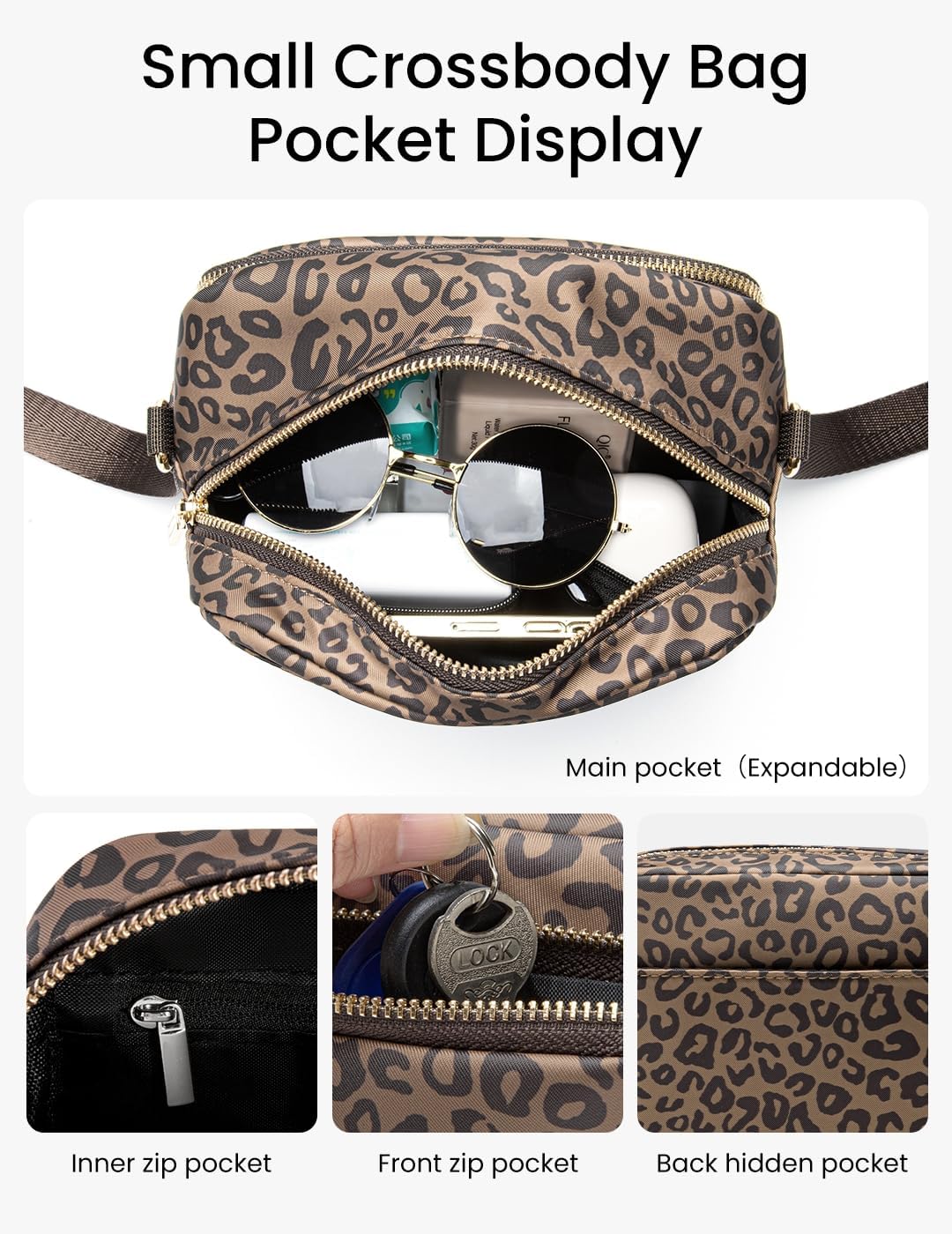 MEXS Small Crossbody Bags for Women, Mini Casual Cross Body Bag Travel Purse, Adjustable Strap Shoulder Handbags Wallet - Image 5