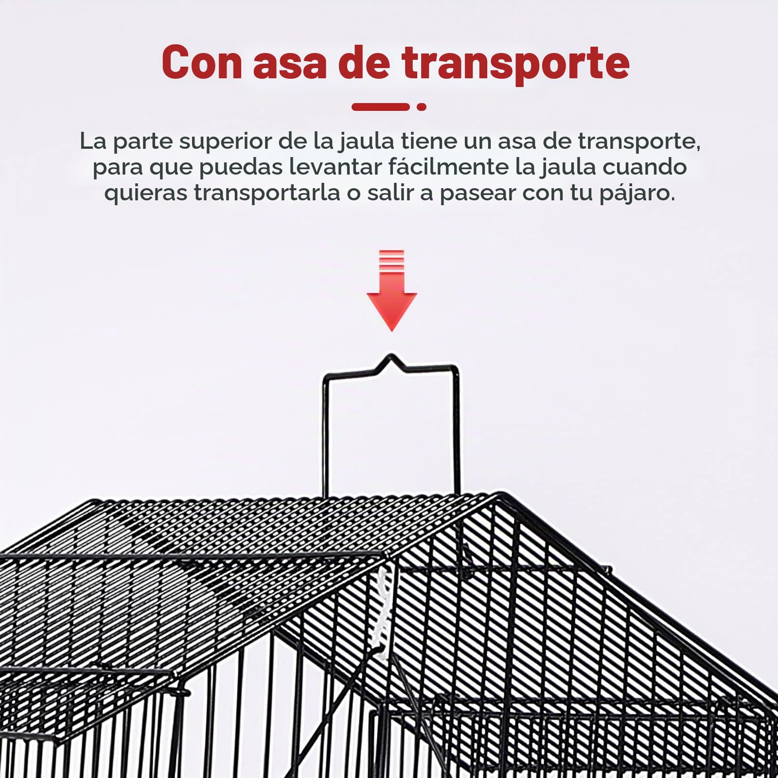 UISEBRT Jaula para pájaros con juguete de jaula - Gran aviario para pájaros, casa de aves de metal, jaula para pájaros para pinzones, canarios, periquitos, negro (Tipo A, 46 x 35.5 x 99 cm)