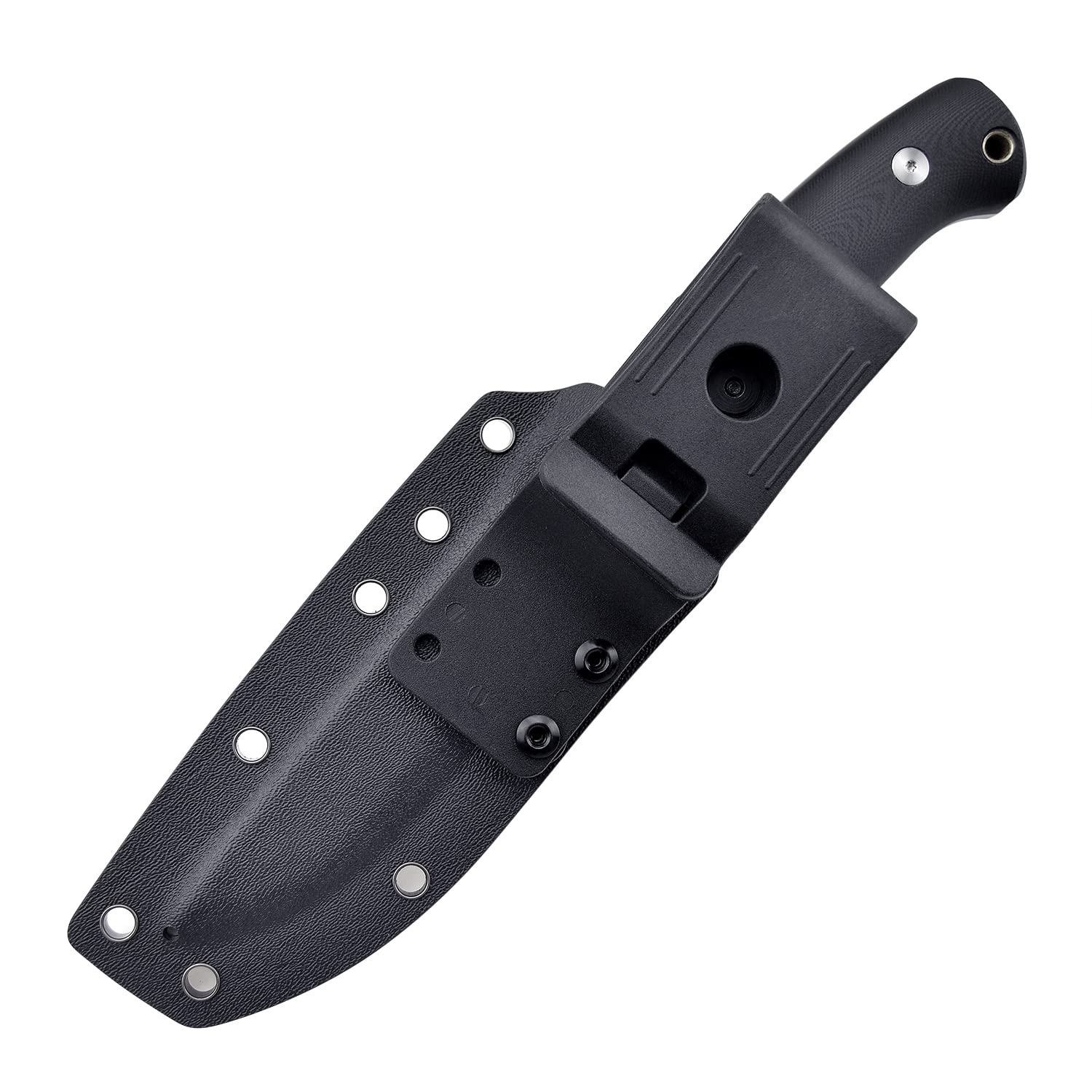 Harnds Forester Full Tang Cuchillo Fijo con Sandvik 14C28N Hoja Bushcraft al Aire Libre Caza Supervivencia (Mango G10 + Funda Kydex)