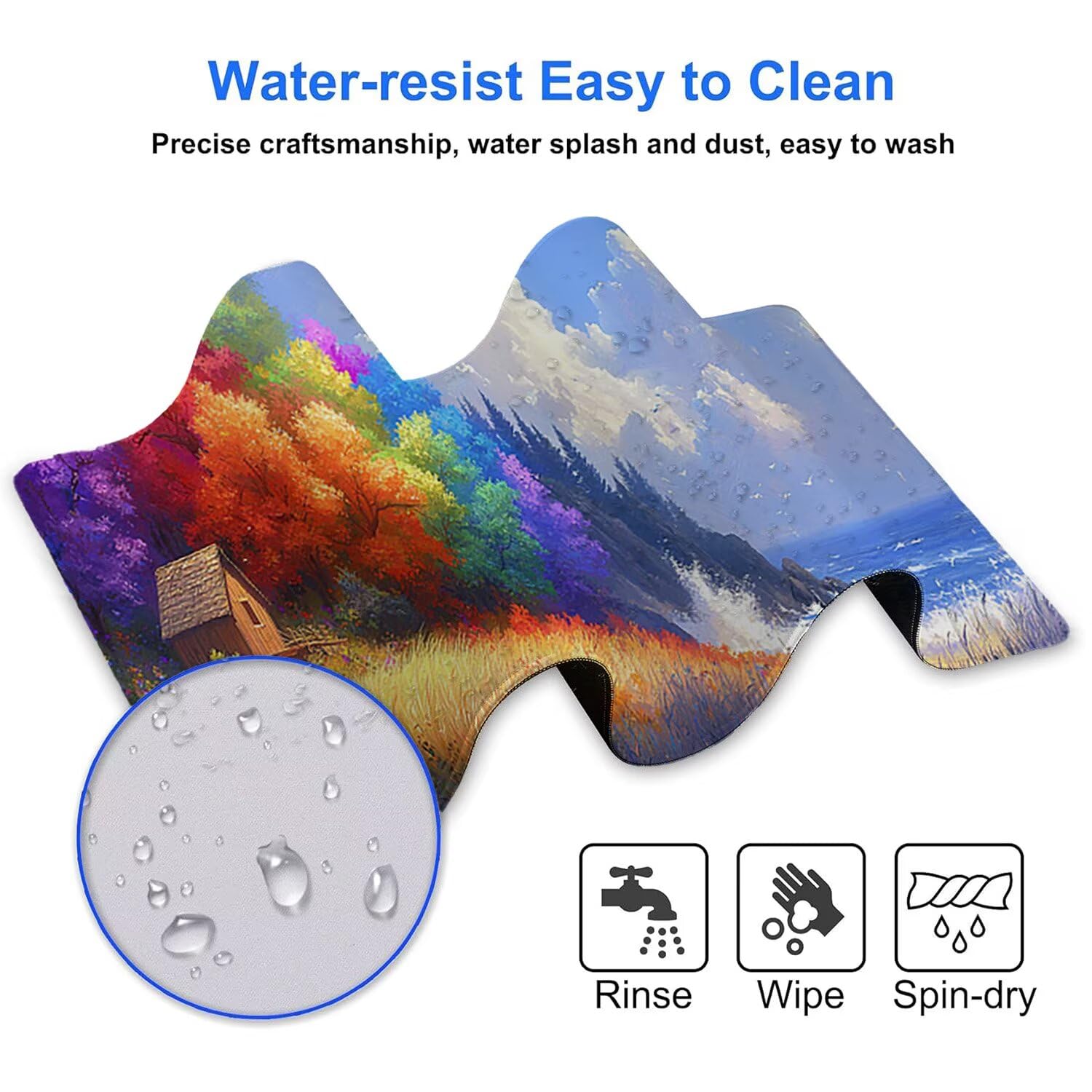 Podkładka pod mysz do gier, 1400 x 600 mm XXL Podkładka pod mysz do gier, duża, antypoślizgowa, wodoodporna, iExtended długa klawiatura podkładka pod mysz, akcesoria biurowe, do gier, komputera