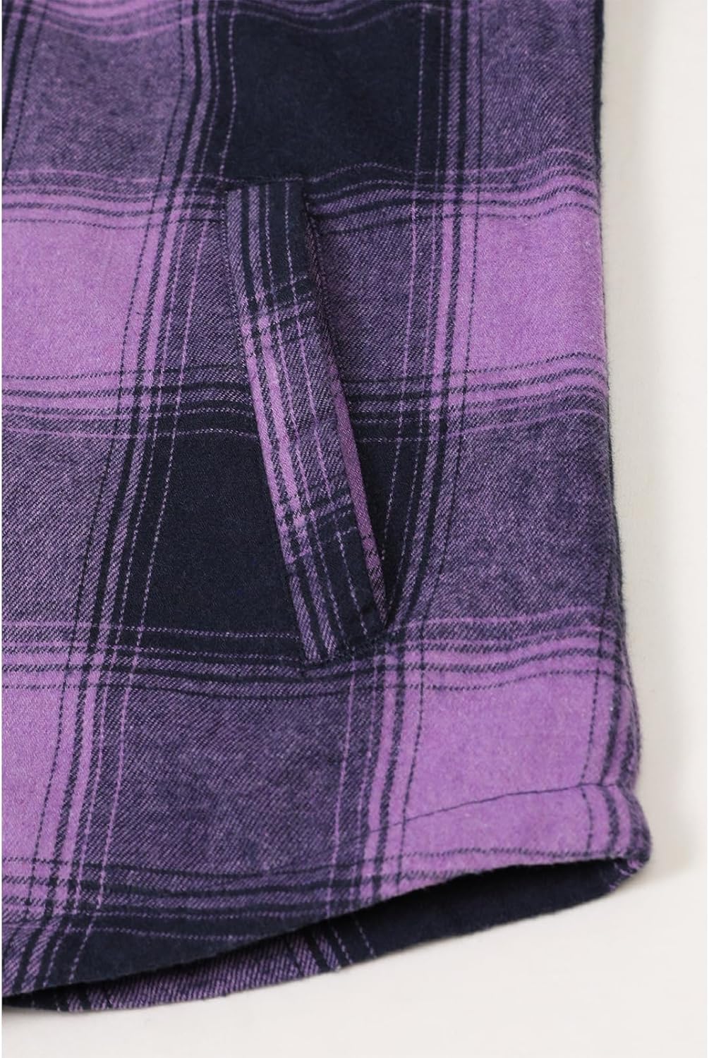 ZENTHACE Women's Hooded Flannel Shirt Jacket,Sherpa Lined Full Zip Fall Winter Plaid Shacket - Image 7