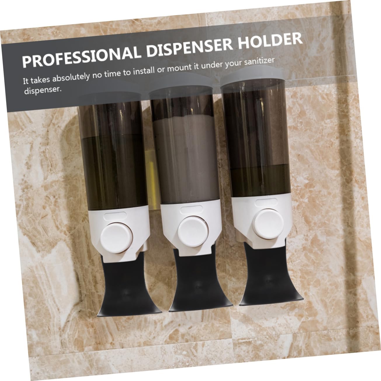 SOLUSTRE 2pcs Soap Dispenser Tray Wall-Mounted Soap Dispenser Drip Trays Plastic Drip Catchers Hotel Accessory