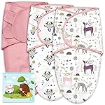 Cute Castle 3-Pack Baby Swaddle Sleep Sacks - Newborn Swaddle Sack - Ergonomic Baby Swaddles Blanket Warp for Boys and Girls - Baby Essentials (0-3 Months - Pink)