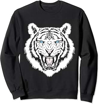 Amazon.com: White Tiger Trendy Animal Print Easy Tiger