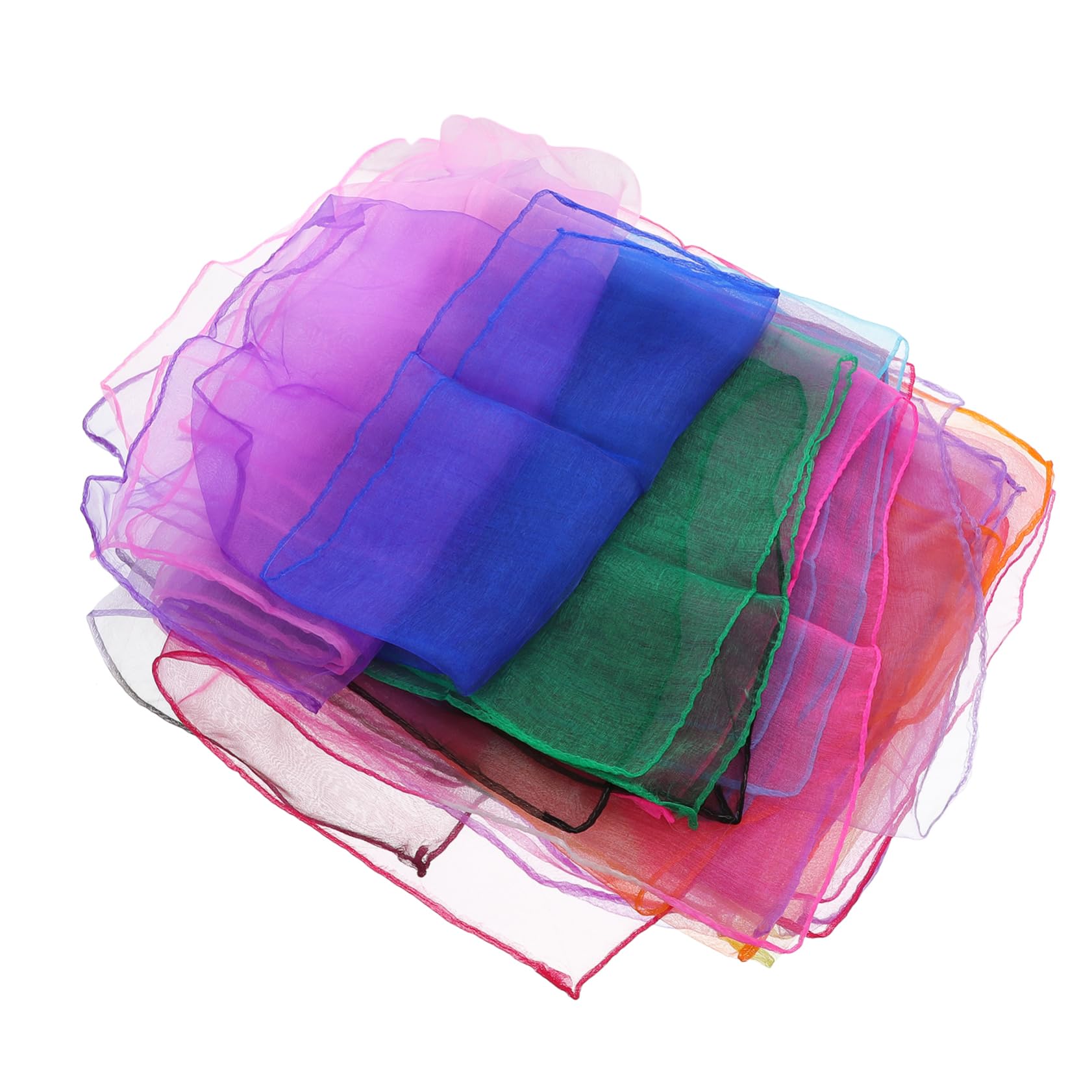 FOMIYES Set of 12 Gradient Play Scarves Juggling Dance Scarves Boys and Girls' Stage Props Soft Skin-friendly Random
