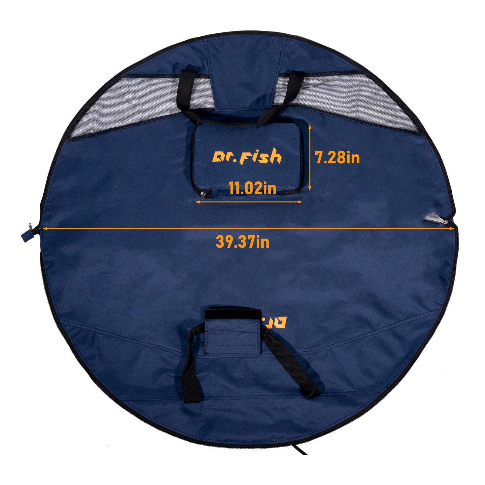 Dr.Fish Fishing Taco Wader Bag, Packable Fishing Bag Waterproof Oxford Cloth with PVC Mesh, Changing Pad & Wading