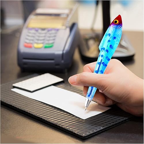 Miniatura 6 de Abhay Bolígrafo de pescado, paquete de 12 bolígrafos lindos que se han ido a pescar, recuerdos de fiesta, bolígrafo de pesca, bolígrafo de pesca,