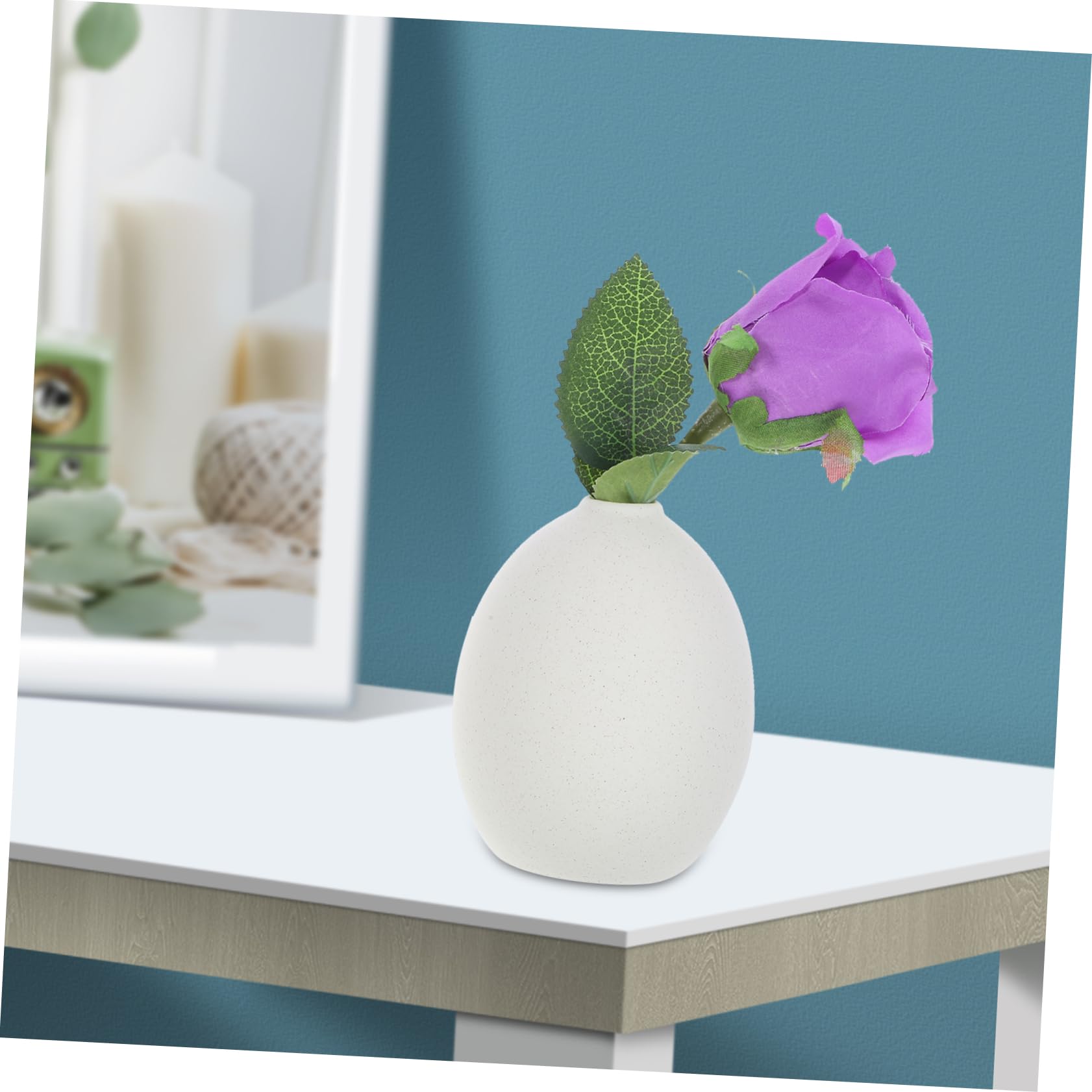 PRETYZOOM 4pezzi Vasi in Ceramica Per Fiori Vaso Decorativo Per Composizioni Floreali Secche Vaso Da Tavolo Per Pranzo Per Libreria