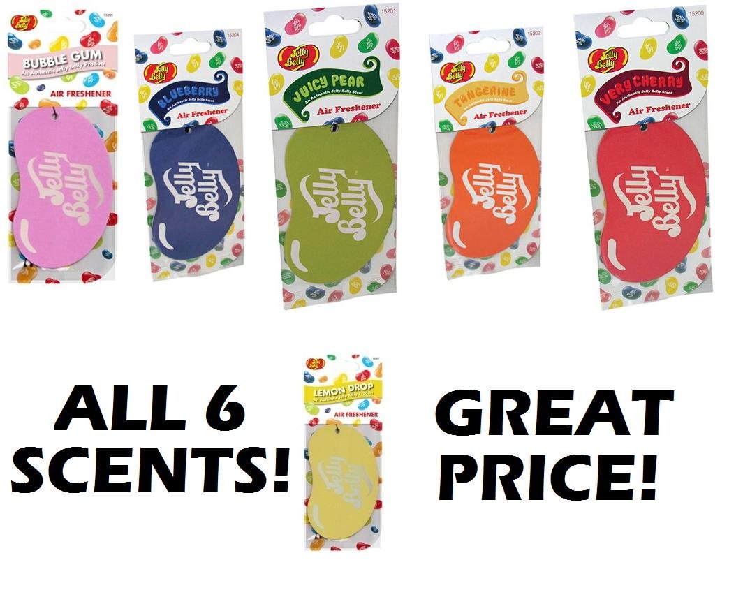 Jelly Belly 2D Car Air Fresheners - All 6 Scents/Flavours - SKA Automotive Special! -