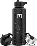 IRON °FLASK Insulated Water Bottle with Straw 40 Ounce with 3 Lids - Stainless Steel Double Walled Camping & Hiking Hydration Flask - Vacuum Leak Proof BPA Free - Travel Sports Gym