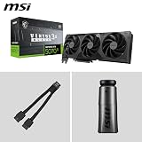 MSI NVIDIA GeForce RTX 5080 16G Ventus 3X OC Black Carte Graphique - 16 Go GDDR7 (30 GB/s /256 Bits), PCIe 5.0 - Triple Ventilateur (3X Ventilateurs TORX 5.0), HDMI 2.1b, DisplayPort 2.1b - 8