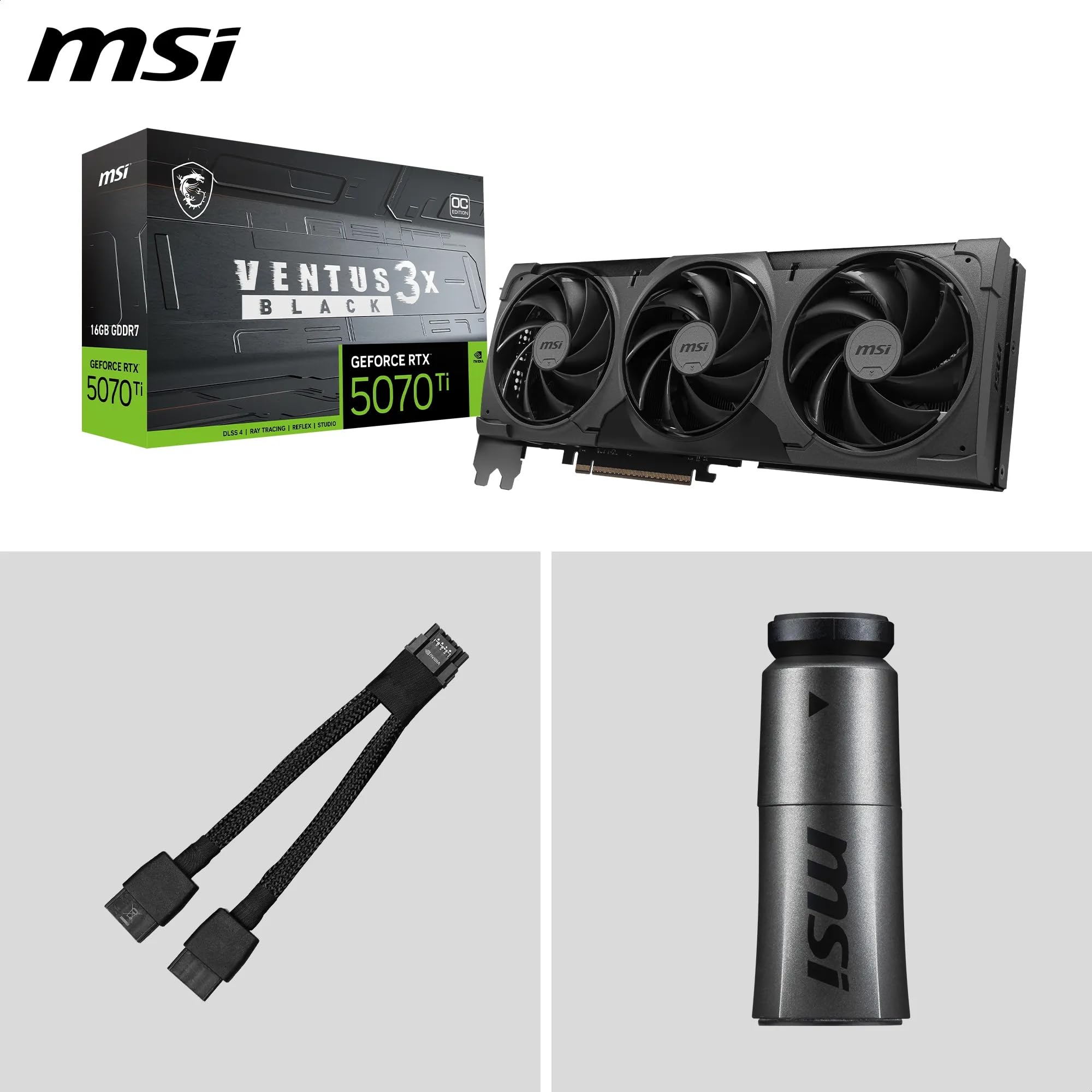MSI NVIDIA GeForce RTX 5080 16G Ventus 3X OC Black Carte Graphique