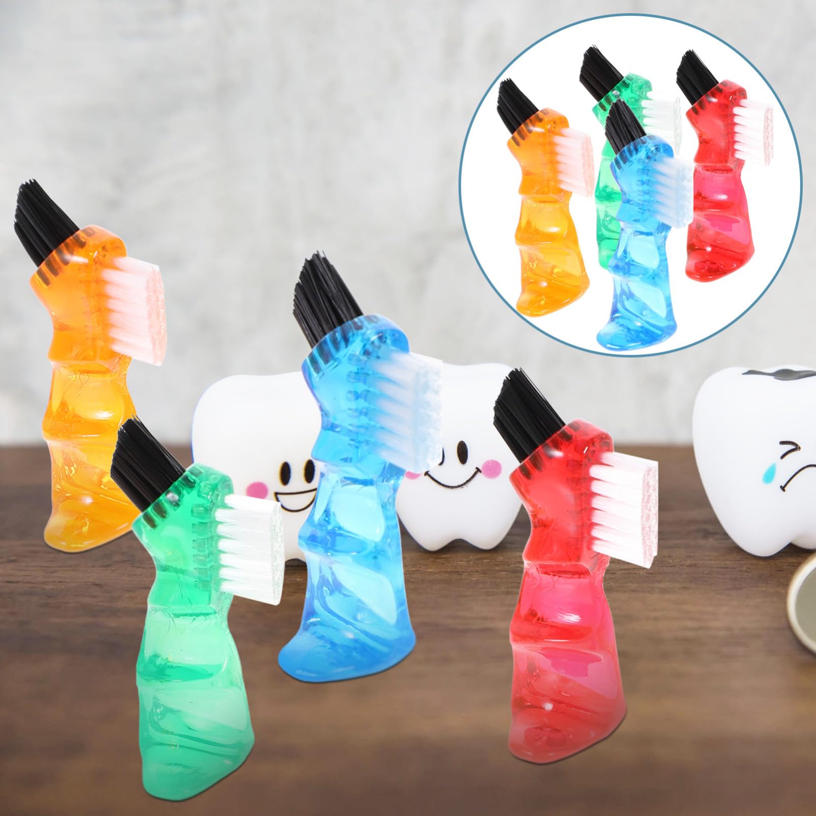 3 Set Di Piccole Spazzole Morbide Per La Pulizia Spazzolino Da Denti Piccola Spazzola Per Protesi Dentarie Per La Casa 4 Pezzi * 3