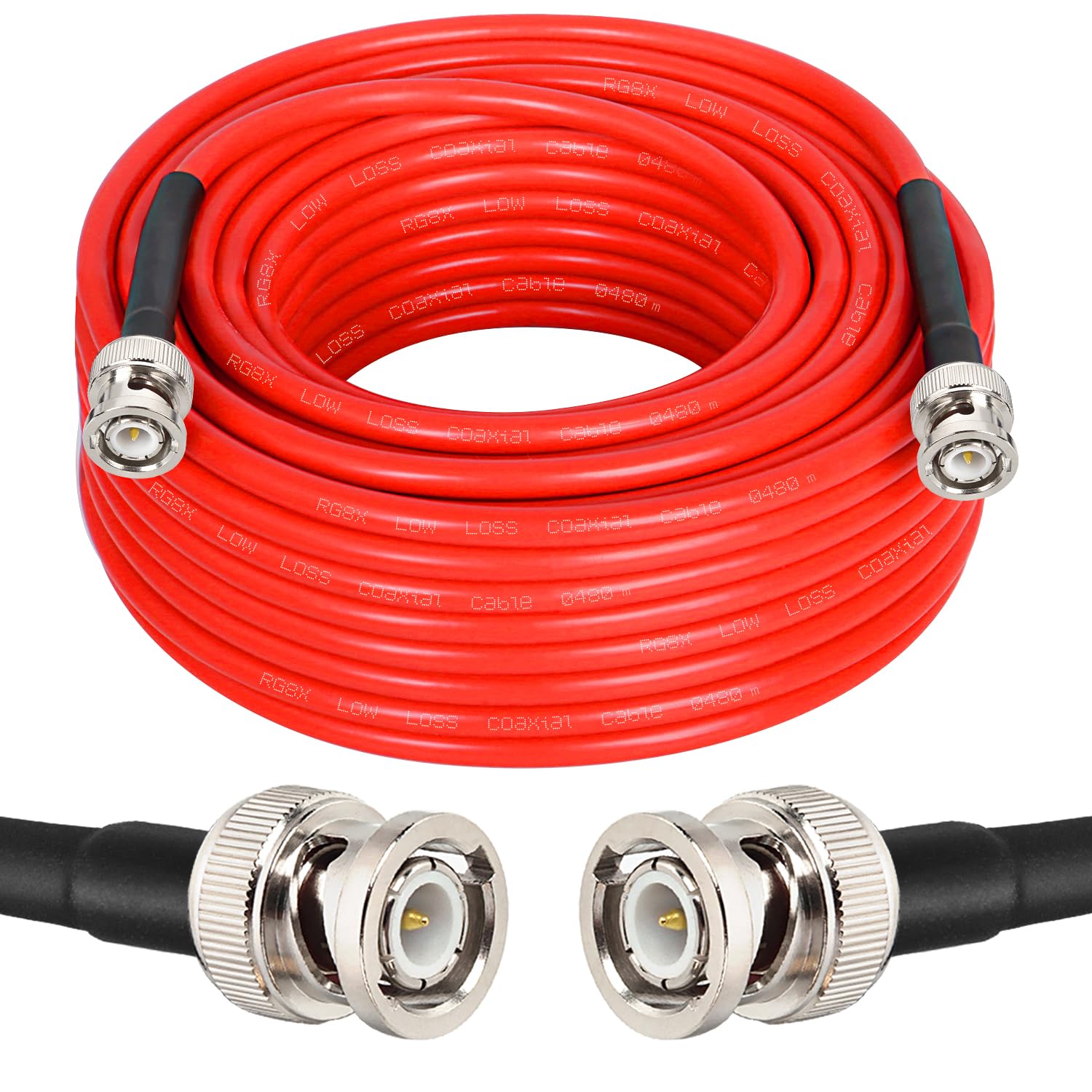 Câble coaxial BNC mâle RG8X 50 ohm pour oscilloscope et analyseur de spectre - 6