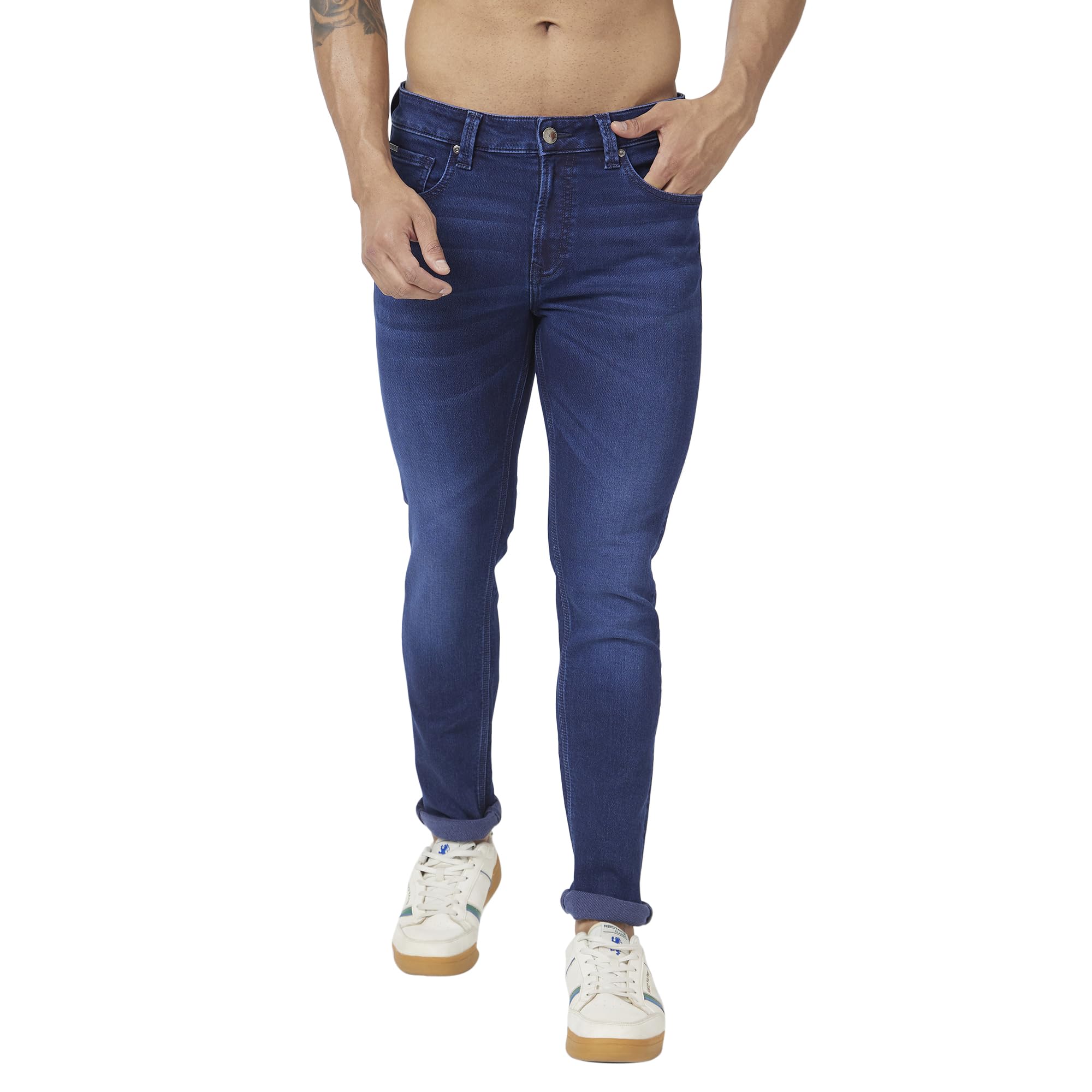 spykar Men's Slim Fit Low Rise Casual Jeans-picture-21
