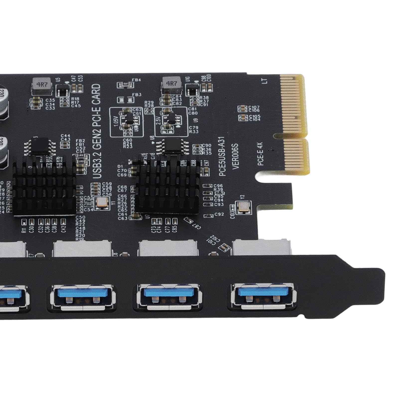 Annadue 5 Portów USB 3.2 Gen 2 PCIe Karta Rozszerzeń dla Komputera