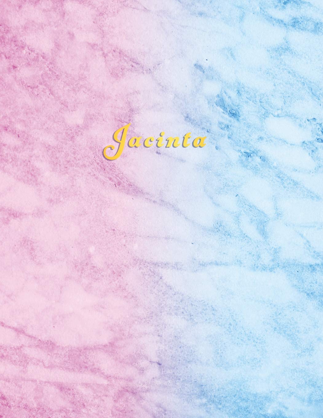 Jacinta: Personalized college ruled journal for girls | Standard lined size composition exercise book