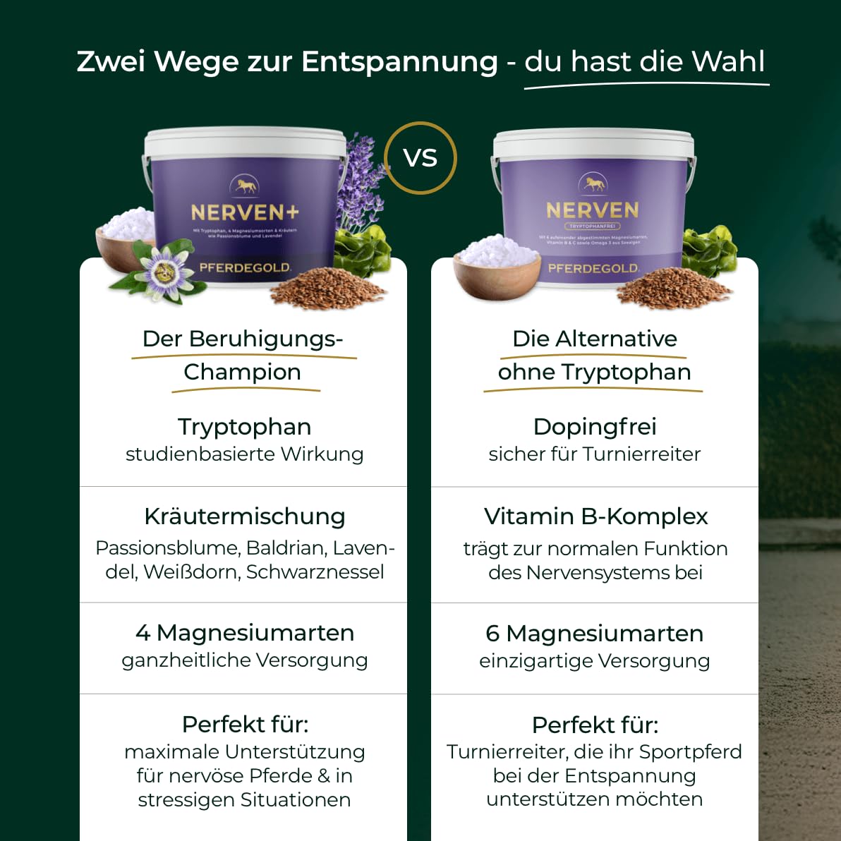 Nerven+ 1,5 kg - Pferde Pellets mit Magnesium & Tryptophan - Unterstützung bei Stress - 100% Natürlich & Melassefrei - Made in Germany